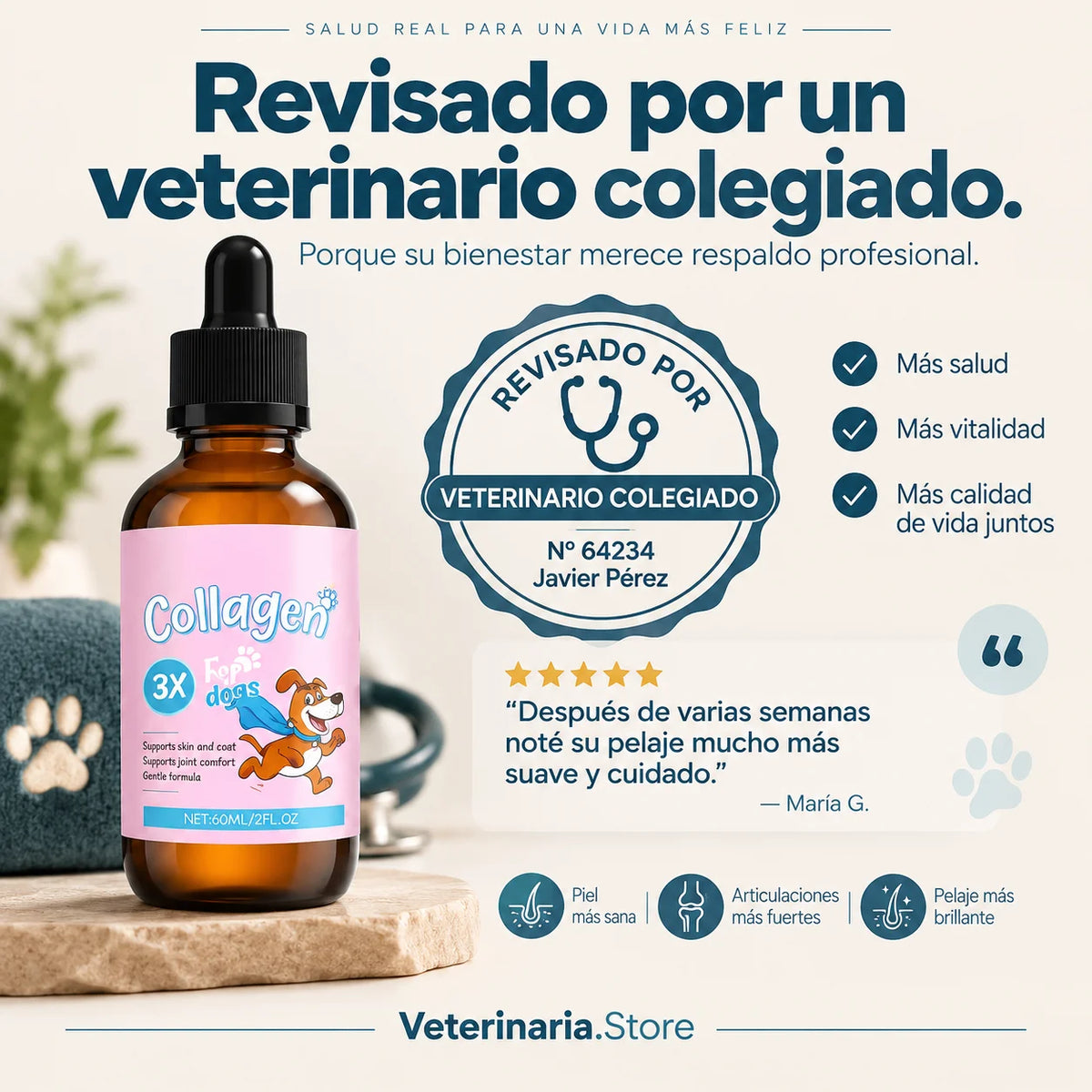 Triple Colágeno Líquido Premium — Piel y Pelaje